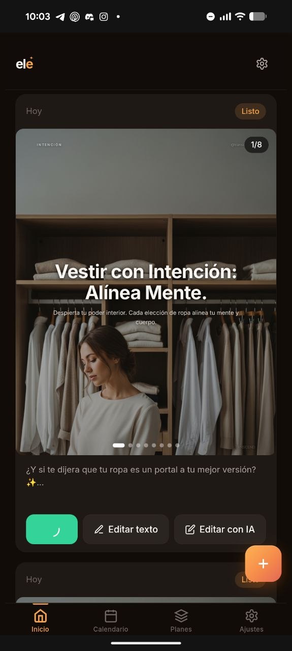 Carrusel listo con botón de publicar
