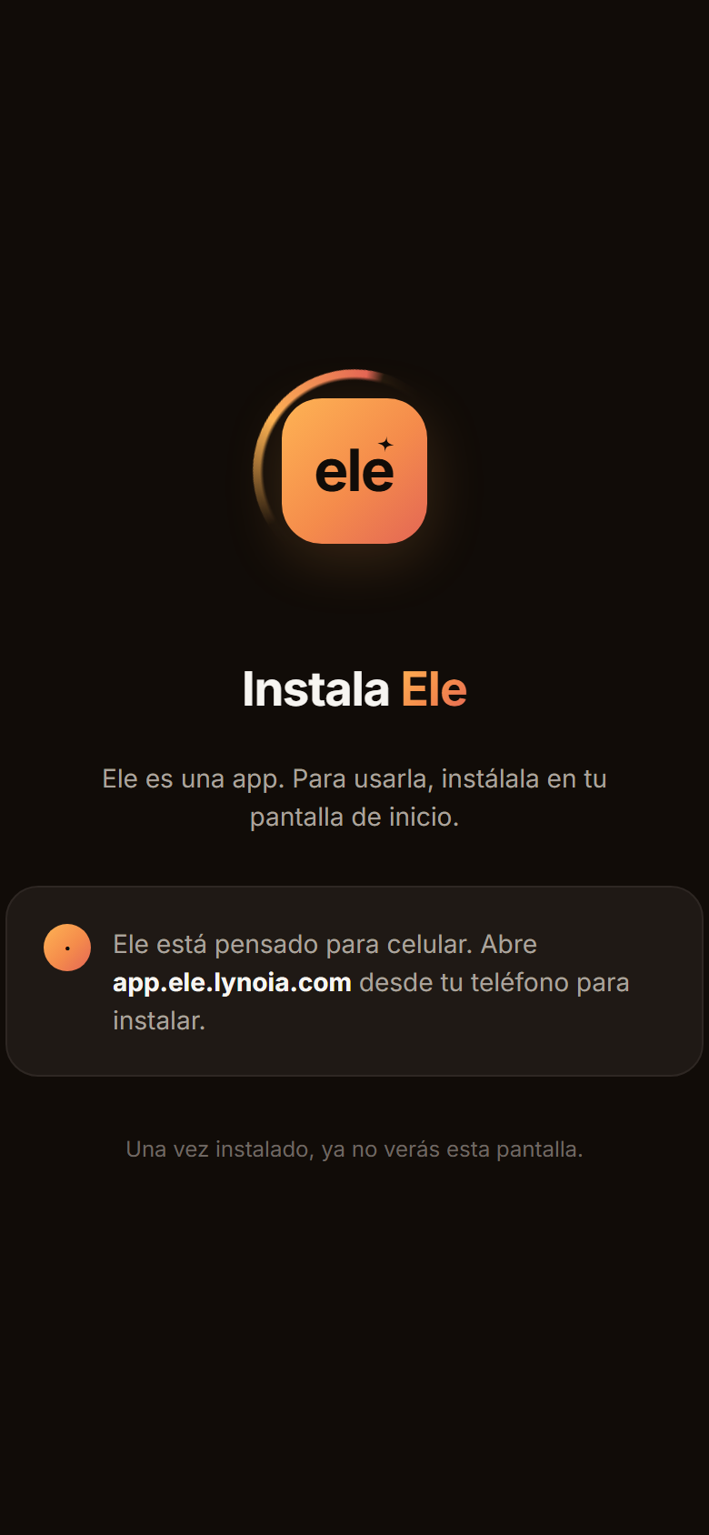 Pantalla Instala Ele